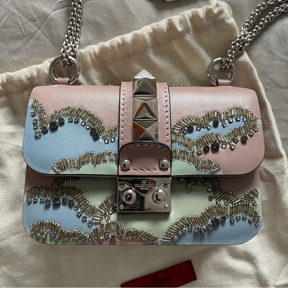 Valentino Glam Lock Rockstud - beaded Cloud shoulder bag, authentic, pristine - Picture 3 of 13